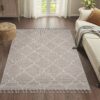 Guros - 4' X 6' Trellis Indoor / Outdoor Area Rug - Ivory - Image 2
