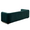 Contemporary Velvet Sofa Couch For Living Room - Green - Image 5