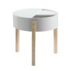 Bodfish - Round End Table - White / Natural - Image 5