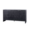 Accent Cabinet Farmhouse Style 4 Door Wooden Cabinet Sideboard Buffet Server Cabinet Storage Cabinet, For Living Room, Entryway, Hallway, Office, Kitchen And Dining Room - Antique Black - Image 6