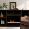 Urban Loft - Electric Fireplace TV Console For TVs Up To 70" - Mocha - Image 5