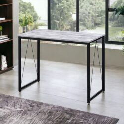 Zaidin - Writing Desk - Antique White / Black