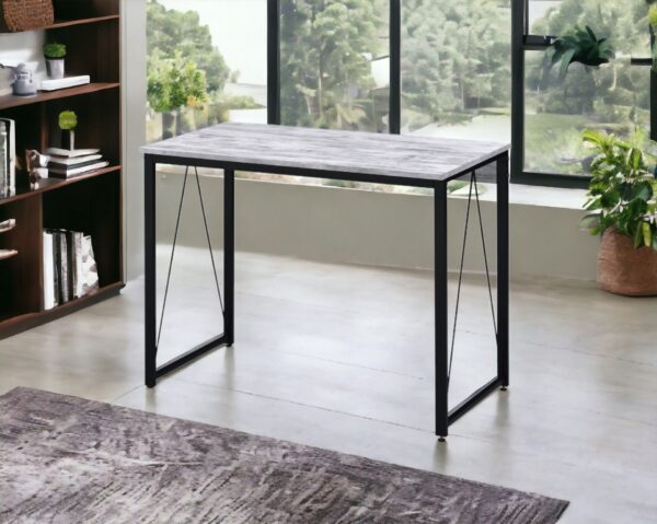 Zaidin - Writing Desk - Antique White / Black