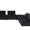 Anna - Velvet 5 Piece Sofa And Loveseat (Set of 2) - Black - Image 5