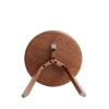 Round Small End Table, Side Table For Bedroom & Balcony - Walnut - Image 2