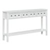 Rustic Entryway Console Table Long Sofa Table With Two Different Size Drawers And Bottom Shelf For Storage - Antique White - Image 9