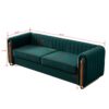 Contemporary Velvet Sofa Couch For Living Room - Green - Image 10