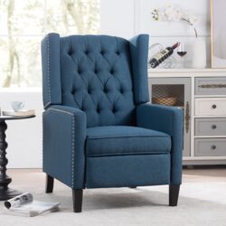 Manual Wing Chair Recliner - Blue