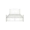 Full Unique Flower Sturdy System Metal Bed Frame With Headboard And Footboard - White - Image 4