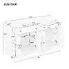 Kitchen Sideboard Storage Buffet Cabinet With 2 Drawers & 4 Doors Adjustable Shelves For Dining Room, Living Room - White - Image 2