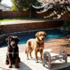 Adjustable Pet Bowl Travel Ready HDPE Durable Poly Lumber Recycled - Brown - Image 3