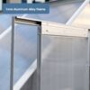 Walk-In Polycarbonate Greenhouse With Roof Vent, Sliding Doors, Hobby Hot House For Outdoor Garden Backyard - Silver - Image 11