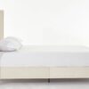 Peyton - King Bed Upholstered With High Headboard, Traditional Hand Buttoned Tufting - Ivory Velvet - Image 2