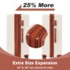 Hardshell Luggage Sets 3 Pieces Contrast Color Suitcase With Spinner Wheels And Tsa Lock 20" 24" 28" Available - Brown / White - Image 17