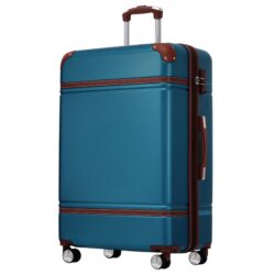 Hardshell Luggage With Tsa Lock, 28" Expandable Lightweight Suitcase With Spinner Wheels, Single Vintage Luggage - Blue