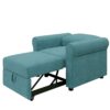 3 In 1 Sofa Bed Chair, Convertible Sleeper Chair Bed, Adjust Backrest Into A Sofa, Lounger Chair, Single Bed, Modern Chair Bed Sleeper For Adults - Teal - Image 10