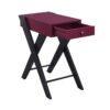 Fierce - Accent Table With Built In USB Port - Black / Burgundy - Image 5