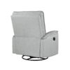 360° Swivel Upholstered Manual Recliner Chair Theater Recliner Sofa Nursery Glider Rocker For Living Room - Gray - Image 17