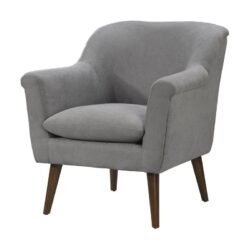 Shelby - Woven Fabric Oversized Armchair - Gray