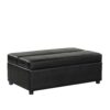 Twin Size Folding Ottoman Sleeper Bed With Mattress Convertible Guest Bed - Black - Image 8