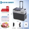 Car Freezer With App Control And 6'' Off-Road Wheels, 12V, 45W Cooler Freezer, Low Noice - Antique White / Gray - Image 7