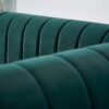 Contemporary Velvet Sofa Couch For Living Room - Green - Image 9
