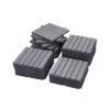 20 Piece Interlocking Deck Tiles Striped Pattern, Square Acacia Hardwood Outdoor Flooring For Patio, Bancony, Pool Side - Light Gray - Image 23
