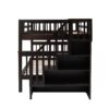 Full Over Full Stairway Bunk Bed With Storage And Guard Rail For Bedroom - Espresso - Image 3