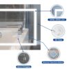 48X36" LED Bathroom Mirror, 3000-6000K Gradient Front And Backlit LED Mirror For Bathroom, 3 Colors Dimmable, Ip54 Enhanced Anti-Fog, Hanging Plates Wall Mount Lighted Mirror (Only Mirrors, Not Cabinets) - Silver - Image 12