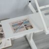 38.18" Hand Crank Adjustable Drafting Table Drawing Desk With 2 Metal Drawers With Stool - White - Image 5