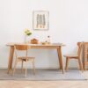 Simple Dining Chair, Solid Chair Table For Living Room Chair (Set of 4) - Natural - Image 14
