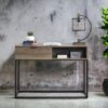 Galeno - Legs Writing Desk - Rustic Oak / Black - Image 3