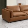 Brighton - Top Grain Leather 5 Pieces Modular Sectional - Brown - Image 4