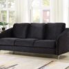 Sofia - Velvet Modern Chic Sofa Couch - Black - Image 4