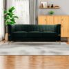 Fx-P82-Gr (Sofa) Velvet Sofa, Mid-Century Sofa Furniture Chesterfield Couch For Living Room - Green - Image 21
