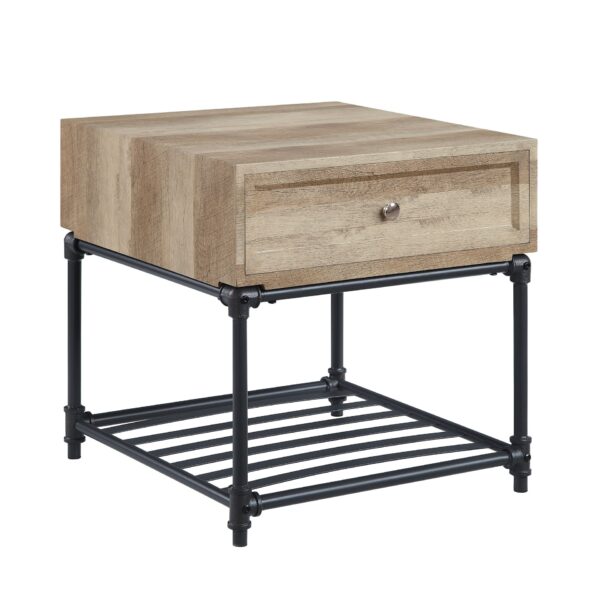 Brantley - End Table - Oak / Sandy Gray
