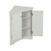 Triangle Bathroom Storage Cabinet With Adjustable Shelves, Freestanding Floor Cabinet For Home Kitchen - Gray - Image 14