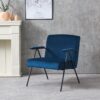 Cloth Leisure - Metal Frame Recliner, For Living Room And Bedroom - Blue - Image 17