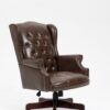 Executive Office Chair, High Back Reclining Comfortable Desk Chair With Smooth Glide Caster Wheels - Brown - Image 5