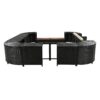 Spa Surround Spa Frame Quadrilateral Outdoor Rattan Sectional Sofa Set With Mini Sofa, Wooden Seats And Storage Spaces - Beige - Image 20
