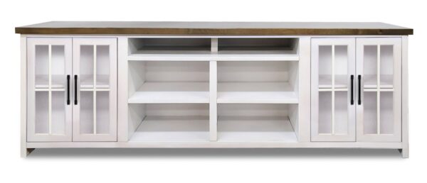 Hampton - TV Stand Console For TVs Up To 100" - Jasmine Whitewash / Barnwood