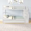 Twin Over Twin Bunk Beds With Twin Trundle And Stairway Storage Function - White - Image 5