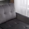 Reversible Sectional Storage Sleeper Sofa Bed, L-Shape 2 Seat Sectional Chaise With Storage, Skin-Feeling Velvet Fabric - Dark Gray - Image 10
