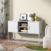 Modern Sideboard Buffet With Plenty Of Storage Space, Anti-Tilt Mechanism, Elegant Handles, Silent Magnetic Closures And Eco-Friendly Finishes For Kitchen, Dining Room, Bed Room And Living Room - White - Image 4