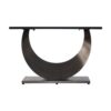 63" Modern Artificial Stone Crescent-Shaped Metal Legs, Can Accommodate 6-8 People - White / Black - Image 7