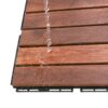 30 Piece Interlocking Deck Tiles Striped Pattern, Square Acacia Hardwood Outdoor Flooring For Patio, Bancony, Pool Side - Brown - Image 16