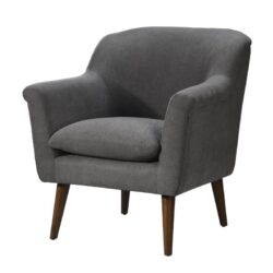 Shelby - Woven Fabric Oversized Armchair - Gray