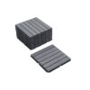 20 Piece Interlocking Deck Tiles Striped Pattern, Square Acacia Hardwood Outdoor Flooring For Patio, Bancony, Pool Side - Light Gray - Image 22