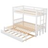 Twin Over Pull-Out Bunk Bed With Trundle - White - Image 10