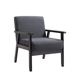 Bahamas - Linen Fabric Chair - Dark Gray